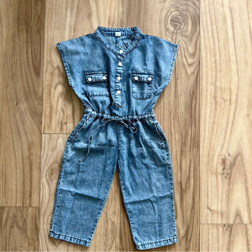 2-3T Stylish Light Denim Jumpsuit